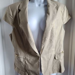 New York & Company Tan Suit Top